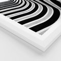 Plakat w ramie 40x50 - Nowoczesność w Monochromii - nowoczesna architektura, czarno białe zdjęcie - rama biała