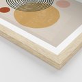 Plakat w ramie 30x40 - Boho Światło - abstrakcyjna sztuka, boho kształty - rama drewno