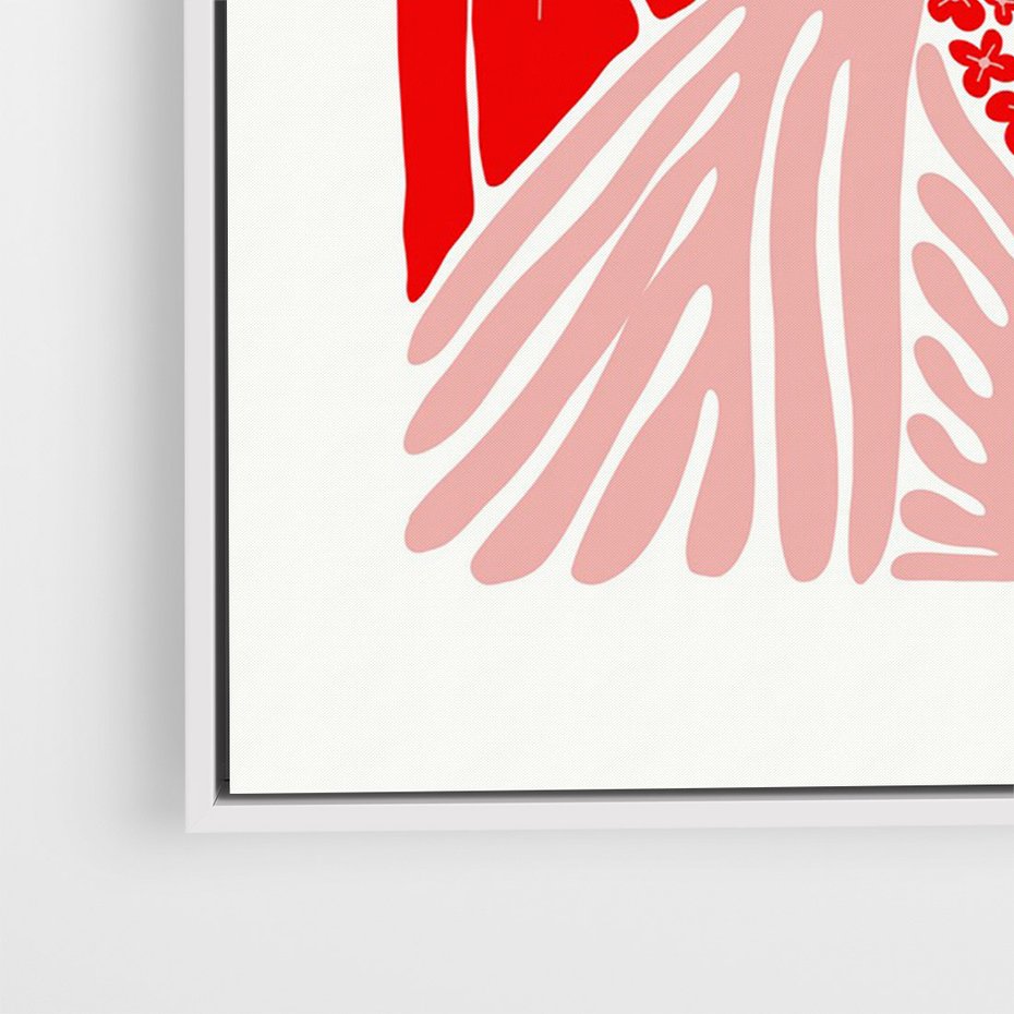 Obraz w ramie 50x70 - Nowoczesna Twarz - nowoczesna grafika, kolorowa twarz kobiety - rama biała