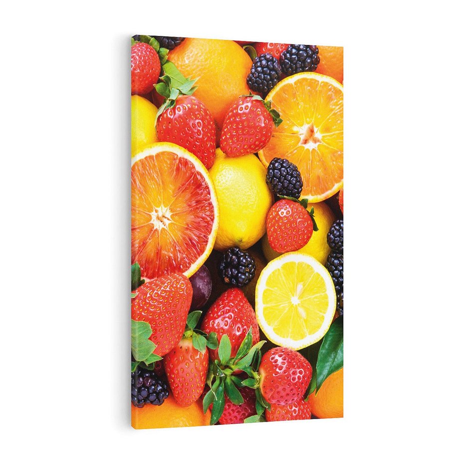 Obraz na płótnie 50x70 - soczysta symfonia smaków - owoce, jabłka