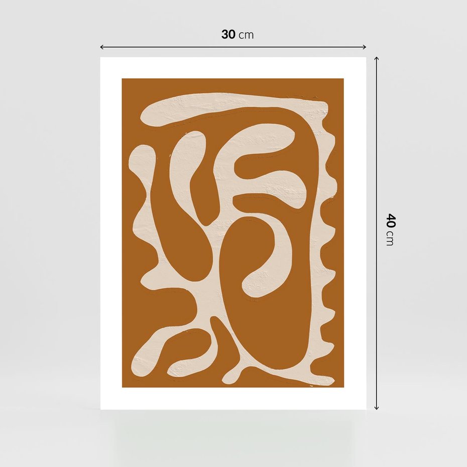 Plakat bez ramy 30x40 - Wnętrza Akwarelowej Wyobraźni - abstrakcyjny obraz, plakat