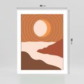 Plakat bez ramy 40x50 - Sztuka Zachodu Słońca: Nowoczesna Sceneria - plakat, nowoczesna grafika