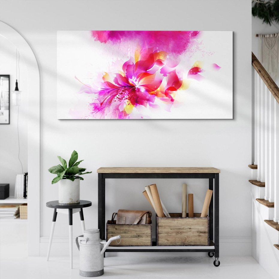 Obraz na płótnie 120x60 - Kwiaty abstrakcji - abstrakcja, kwiaty