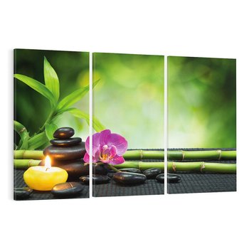 Obraz na płótnie 120x80 - Ukojenie kamieni w SPA - kamienie, SPA