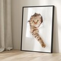 Plakat bez ramy 50x70 - Kot w Dziurze - kot, dziura