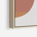 Obraz w ramie 50x70 - Emocje w akwarelach - geometryczne dziwne kształty, turkusowy - rama drewno