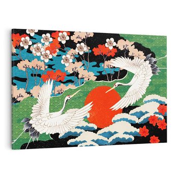 Obraz na płótnie 120x80 - Wibracje emocji - sztuka japońska, wyraziste kolory