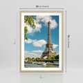 Plakat w ramie 50x70 - Paryż Eiffla - Paryż, Eiffla - rama drewno
