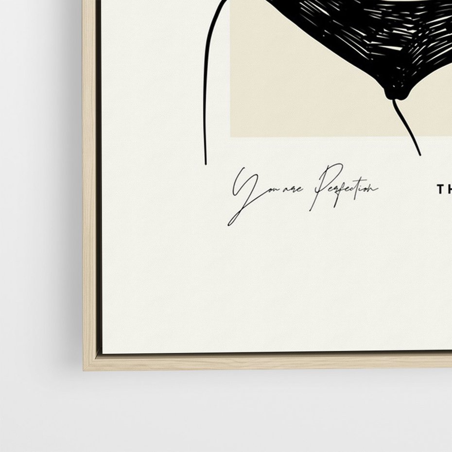 Obraz w ramie 70x100 - Elegancja Kobiecej Formy - nowoczesna sztuka kobieca, plakat - rama drewno