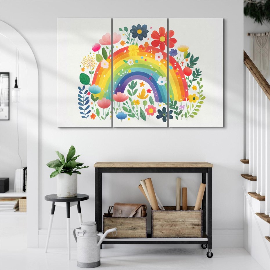 Obraz na płótnie 120x80 - Kolorowe Marzenia - obraz do pokoju dziecka, dziewczynki