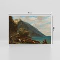 Obraz na płótnie 70x50 - "View of Tangier from the Seashore" Eugène Delacroix - Reprodukcja - reprodukcja, obraz na płótnie