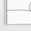 Obraz w ramie 50x50 - Linie Wewnętrznej Refleksji - line art, szkic - rama biała