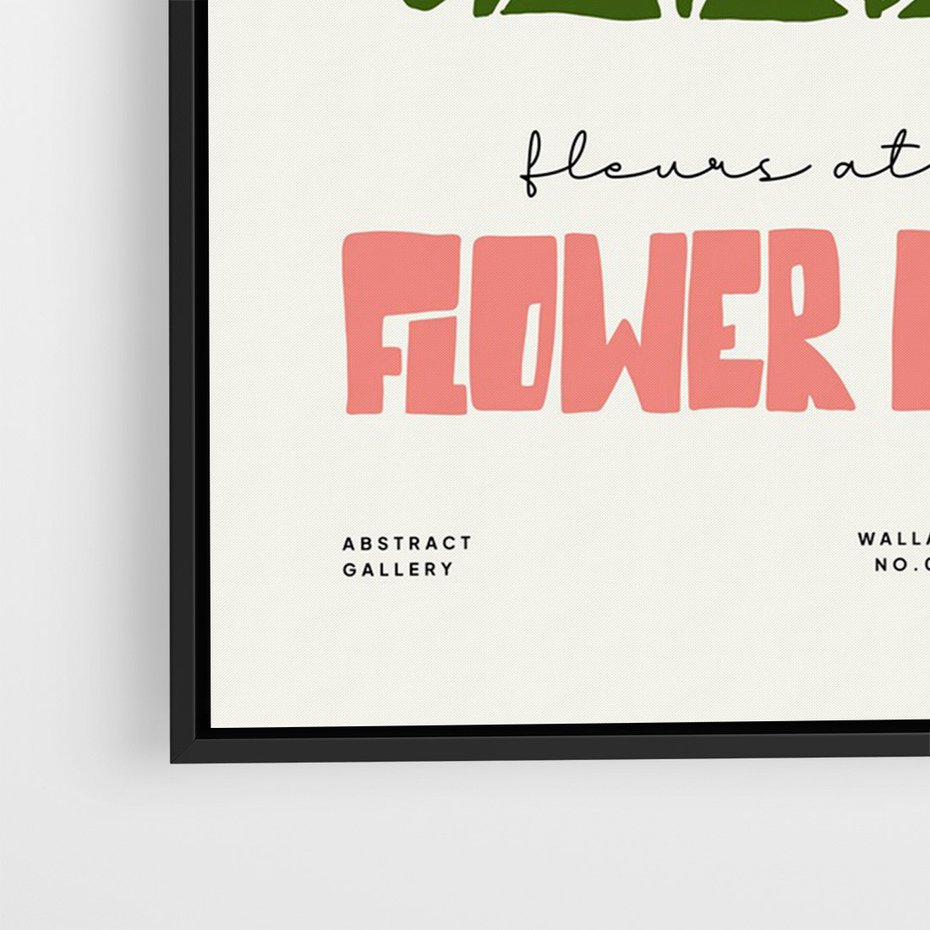 Obraz w ramie 70x100 - Symfonia Kolorowych Kształtów - nowoczesna grafika, kwiatowa kompozycja - rama czarna