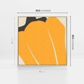 Obraz w ramie 80x80 - Migocące Formy - abstrakcyjny minimalistyczny obraz, żółta papryczka - rama drewno