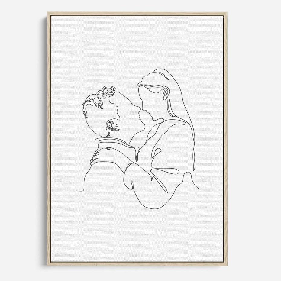 Obraz w ramie 80x120 - Bezgraniczne Tańce - para zakochanych, kobieta i mężczyzna - rama drewno