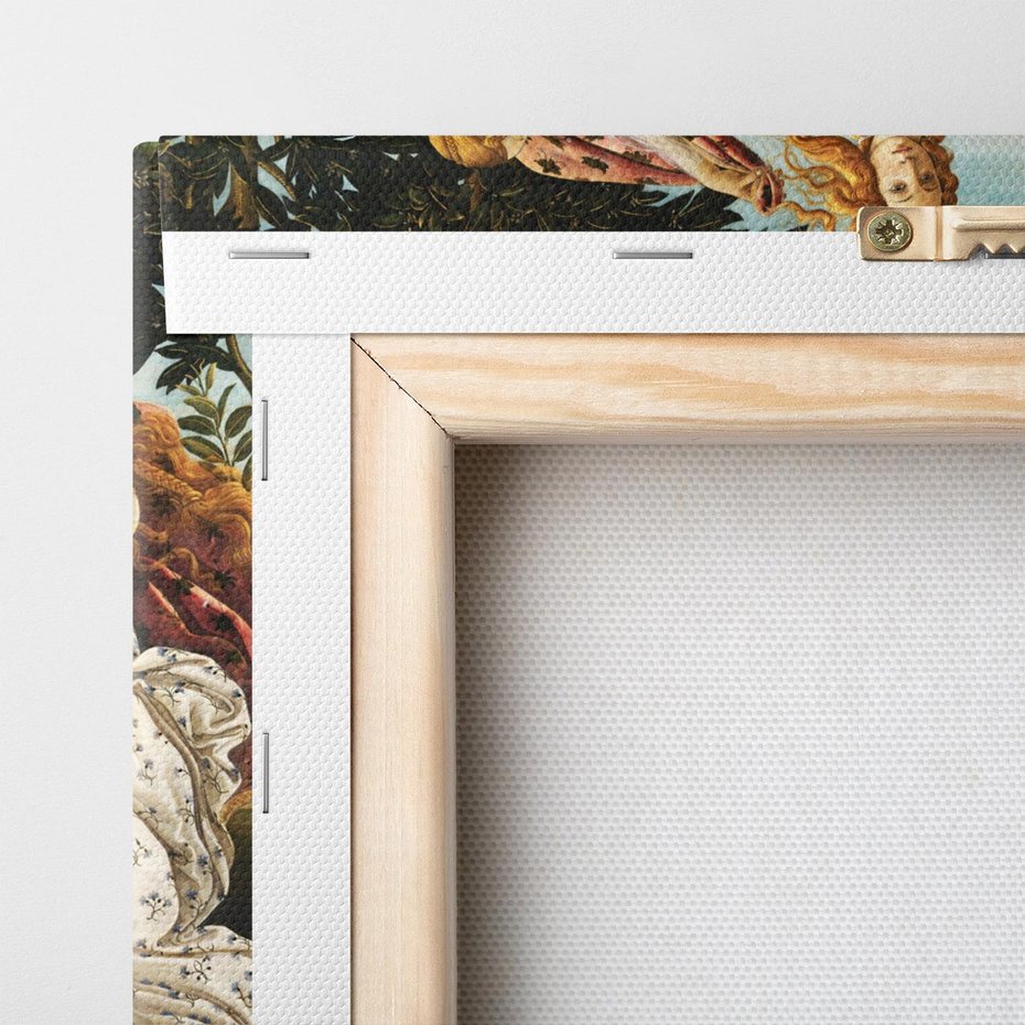 Obraz na płótnie 50x70 - "Narodziny Wenus" (1485), Sandro Botticelli - Reprodukcja - reprodukcja, obraz na płótnie