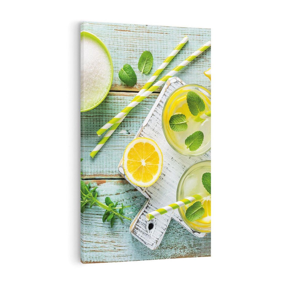 Obraz na płótnie 50x70 - Cytrynowe Orzeźwienie - cytryny, lemoniada