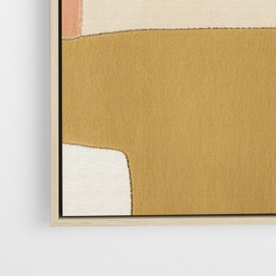 Obraz w ramie 50x70 - Pasy Abstrakcji - kolorowe pasy, plamy koloru - rama drewno