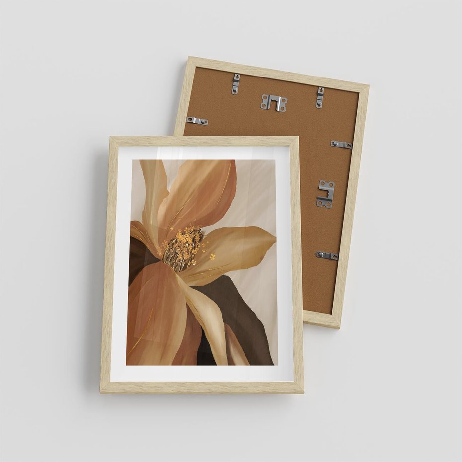 Plakat w ramie 30x40 - Wyraz Luksusu - sztuka, nowoczesna - rama drewno