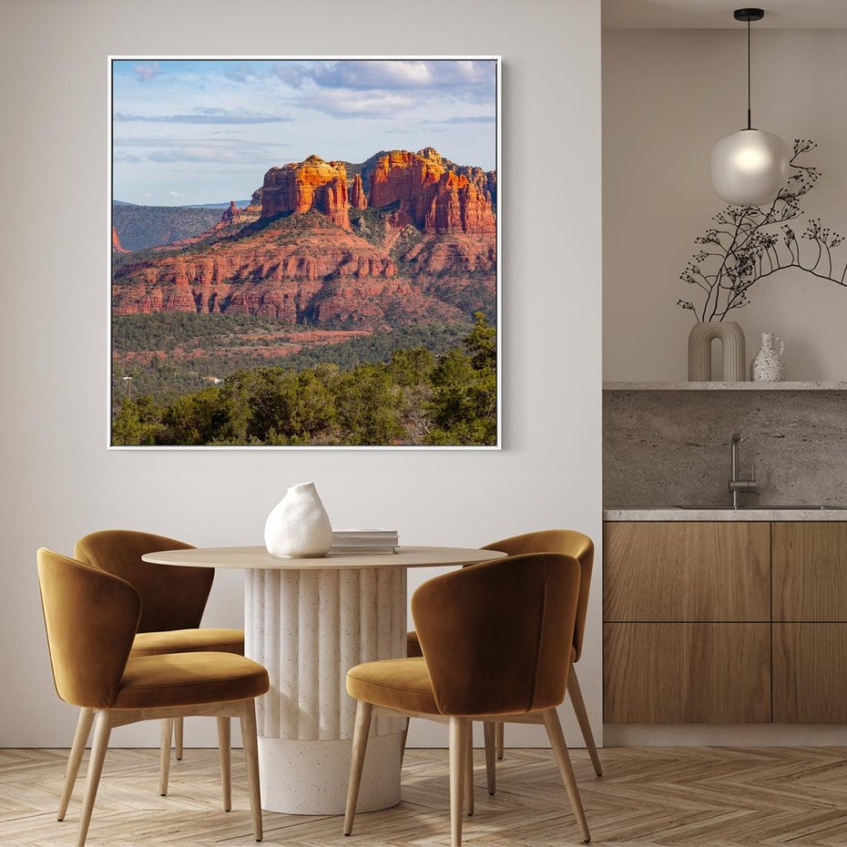 Obraz w ramie 80x80 - Majestatyczny Wielki Kanion - wielki kanion, perspektywa - rama biała