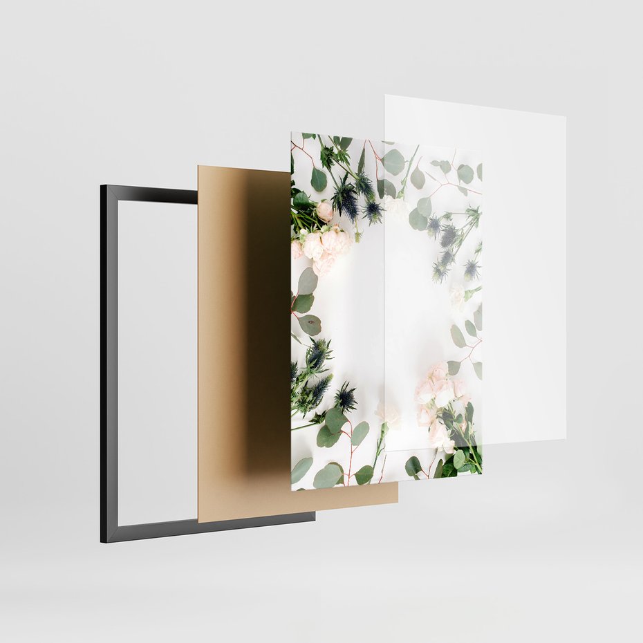 Zestaw obrazy w ramie 40x50 galeria - Białe, kwiaty, róże - rama czarna