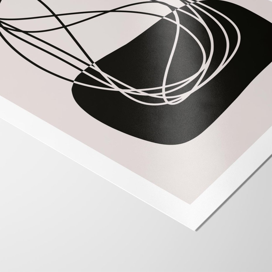 Plakat bez ramy 40x50 - Linie Eksploracji - abstrakcyjne szkicowane linie, minimalizm