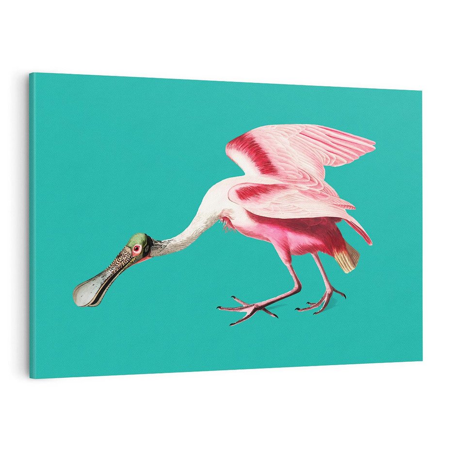 Obraz na płótnie 100x70 - Różowy Ptak Wyobraźni - różowy ptak, wyobraźnia