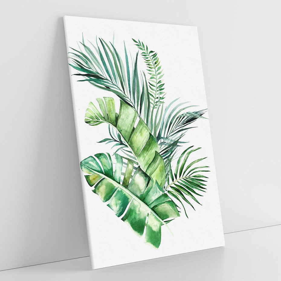 Obraz na płótnie 70x100 - Piękno Złotej Rośliny - złote, liście