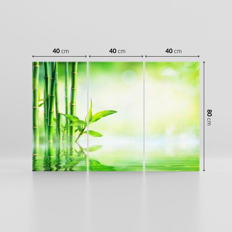 Obraz na płótnie 120x80 - Bambusowy relaks w SPA - bambus, SPA