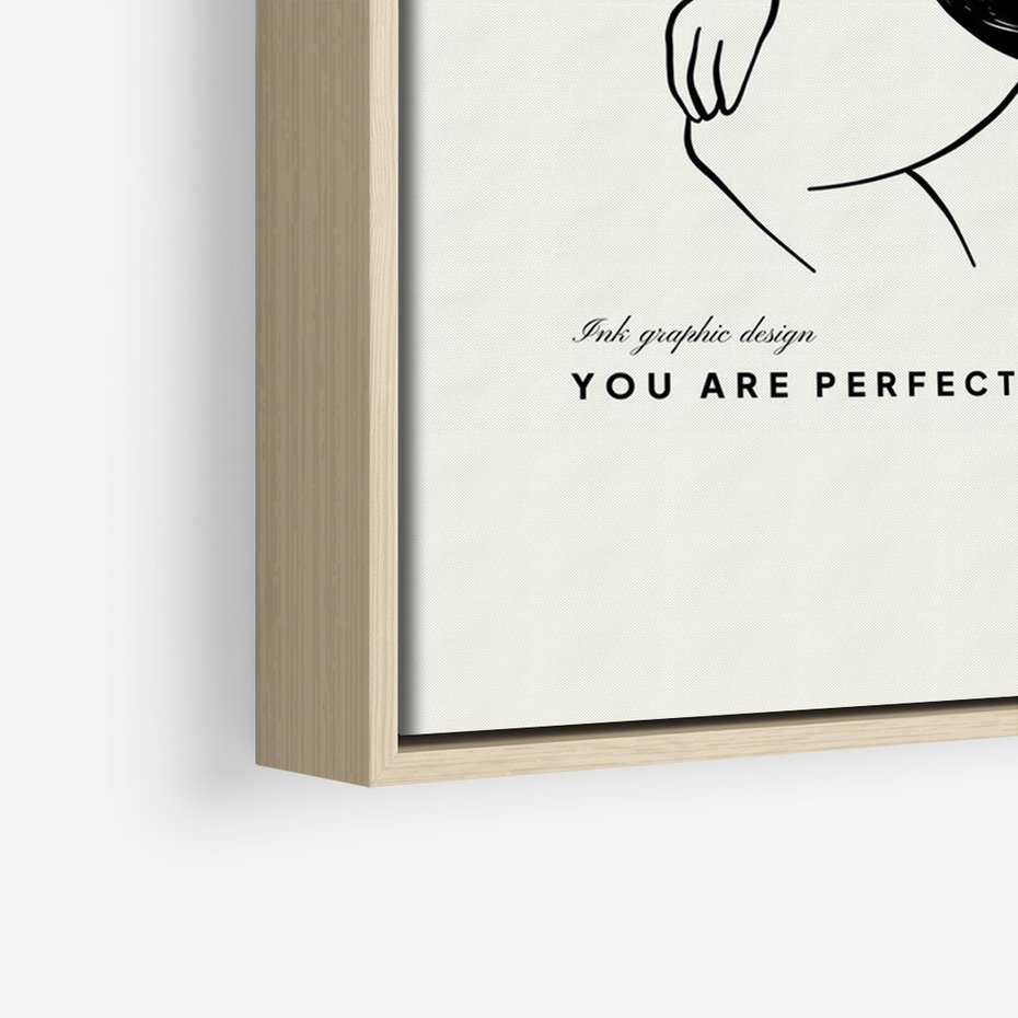 Obraz w ramie 80x120 - Wyrażenie Piękna - rysunek, sztuka nowoczesna - rama drewno