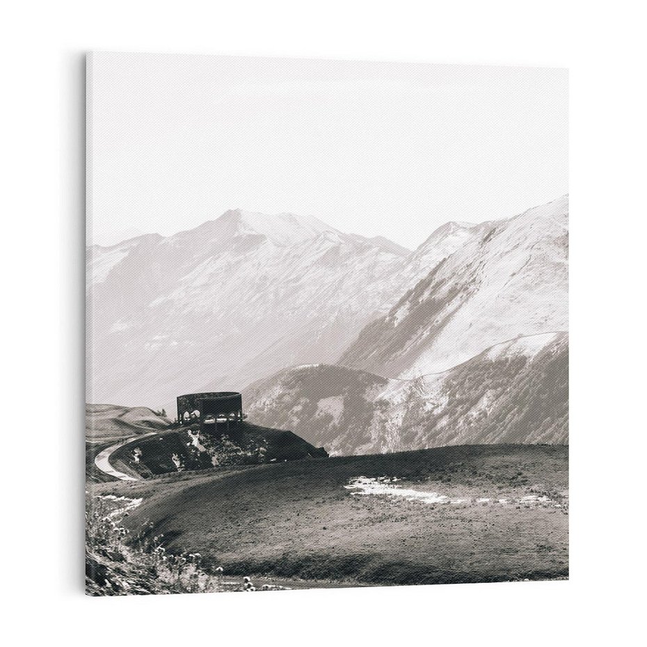 Obraz na płótnie 70x70 - Wzgórza w Bieli - górski krajobraz, punkt widokowy