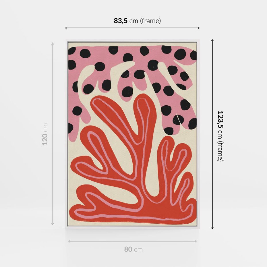 Obraz w ramie 80x120 - Księga Pastelowych Impulsów - abstrakcyjny obraz, plakat - rama biała