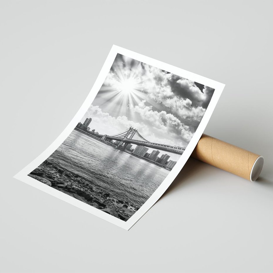 Plakat bez ramy 21x30 - Most w Mieście - most, miasto