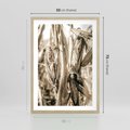 Plakat w ramie 50x70 - Retro Pole Kukurydzy - retro zdjęcie, sepia - rama drewno