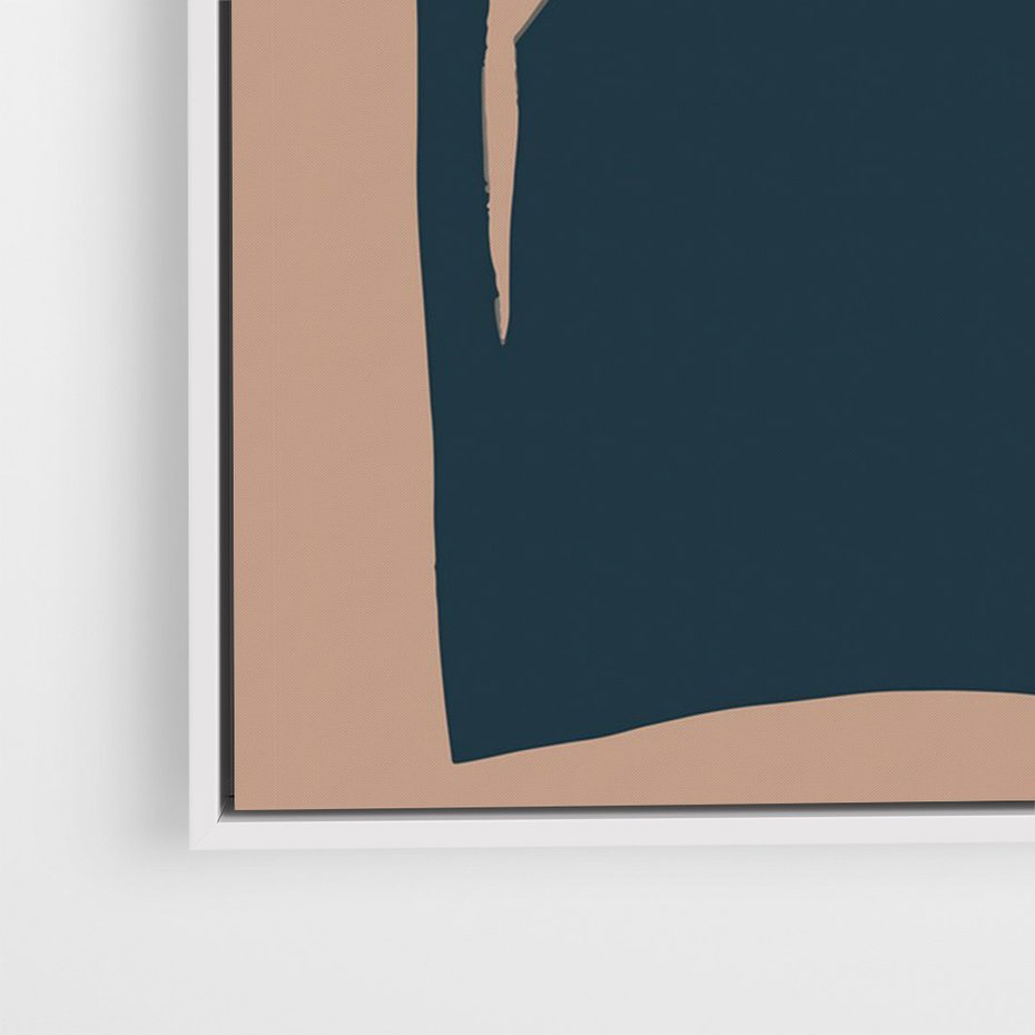 Obraz w ramie 80x120 - Wnętrza Boho Serca - abstrakcyjny obraz, plakat - rama biała