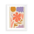 Plakat w ramie 40x50 - Nowoczesne Światło - abstrakcyjny obraz, pastelowe kolory - rama biała