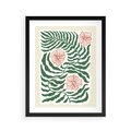 Plakat w ramie 40x50 - Migocące Wzory - abstrakcyjna kompozycja, paprocie - rama czarna