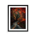 Plakat w ramie 30x40 - Jesienne Podróżowanie - fotografia, jesień - rama czarna