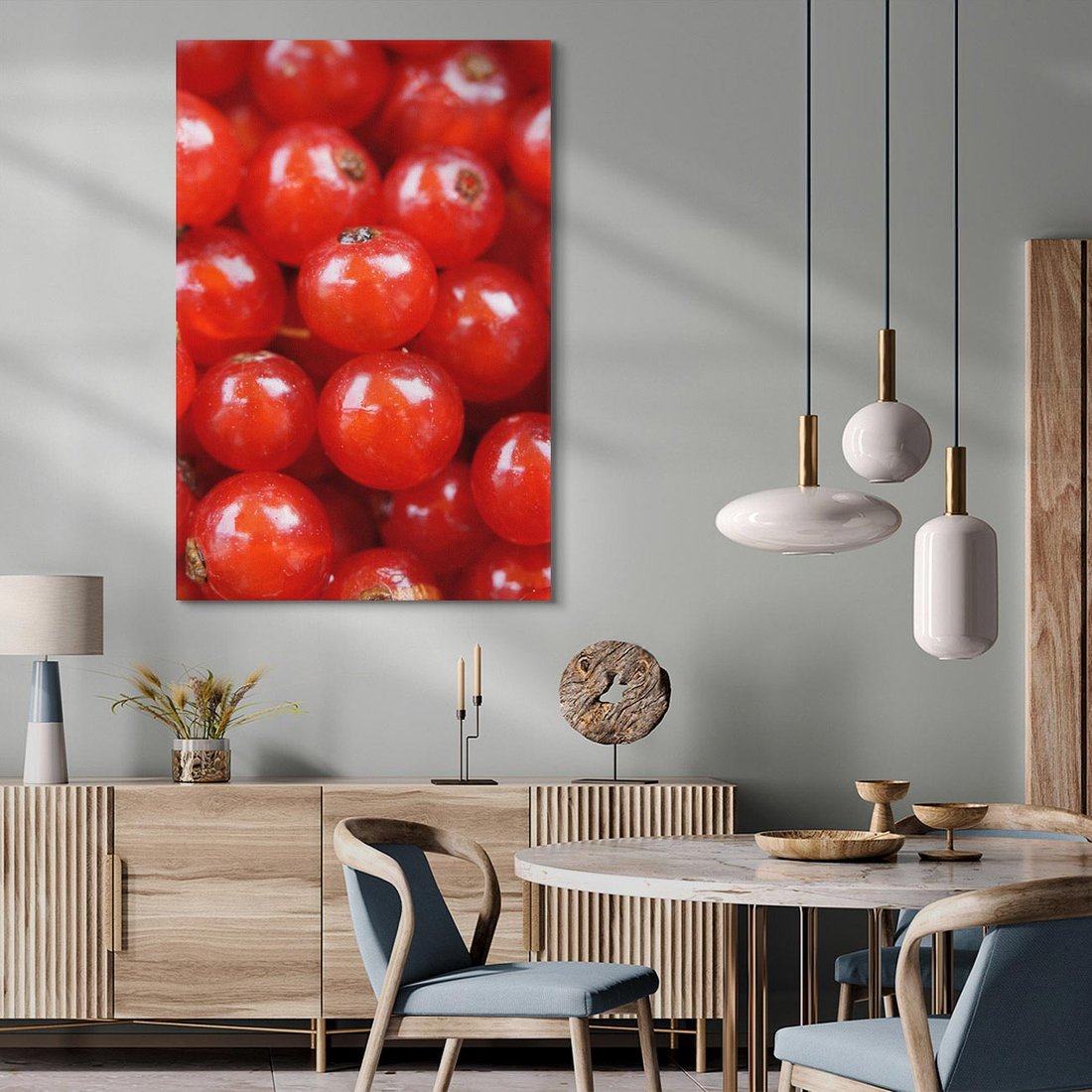 Obraz na płótnie 80x120 - Pożeczka - Czerwony Skarb - pożeczka, owoc