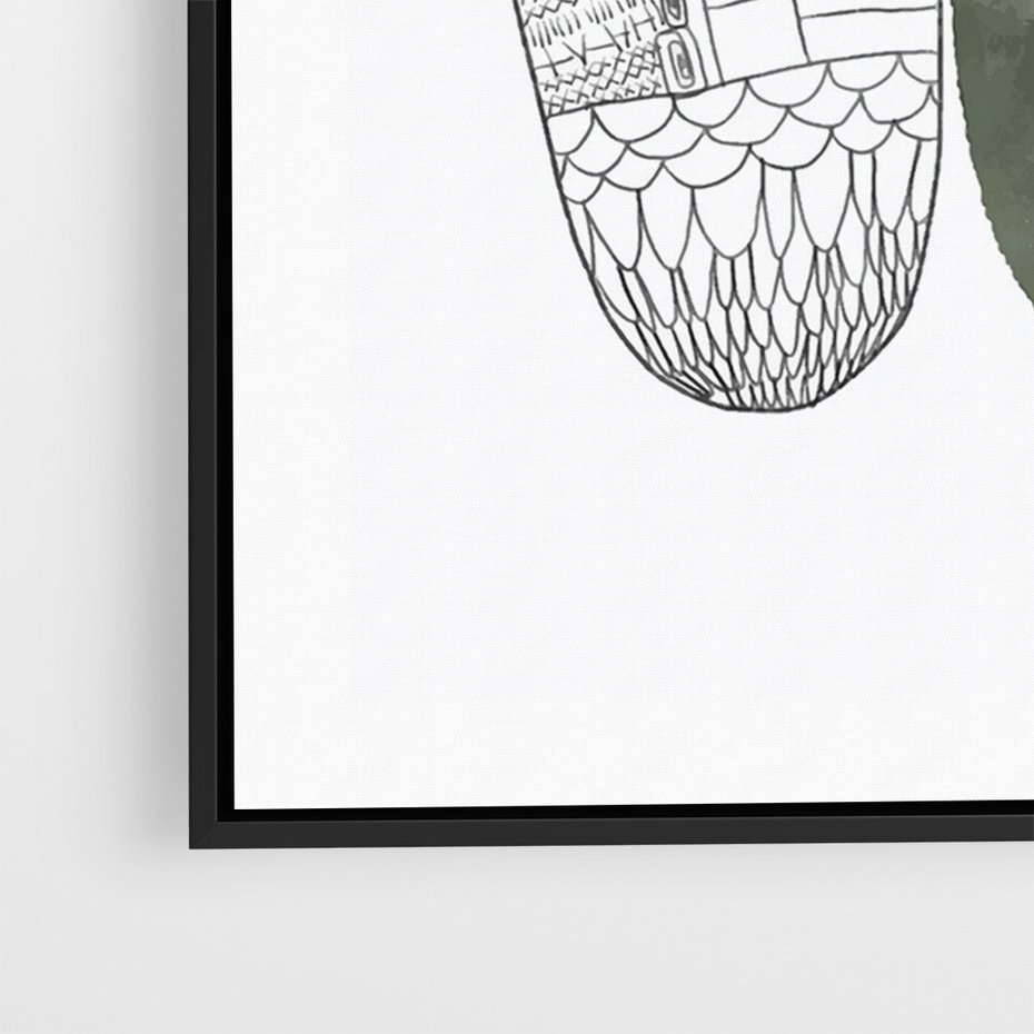 Obraz w ramie 70x100 - Przesunięte Jabłko - minimalistyczny plakat, jabłko - rama czarna