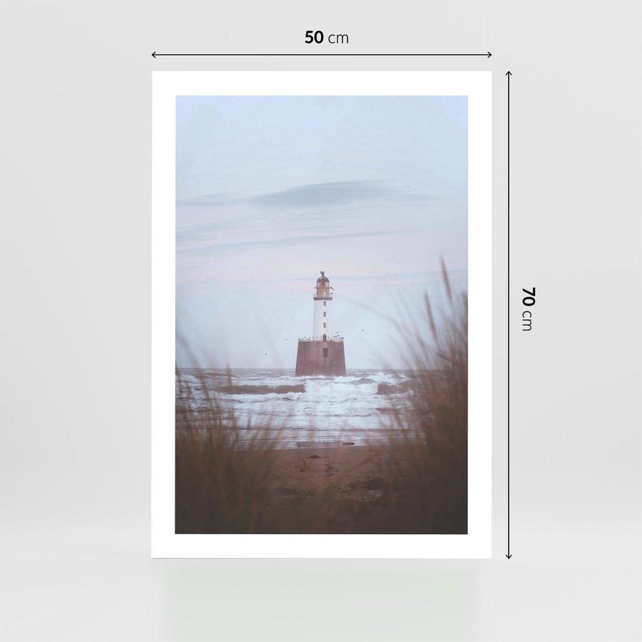 Plakat bez ramy 50x70 - Magiczna Aura - latarnia, mgła