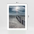 Plakat bez ramy 30x40 - Burzowy pomost na plaży - plaża, pomost