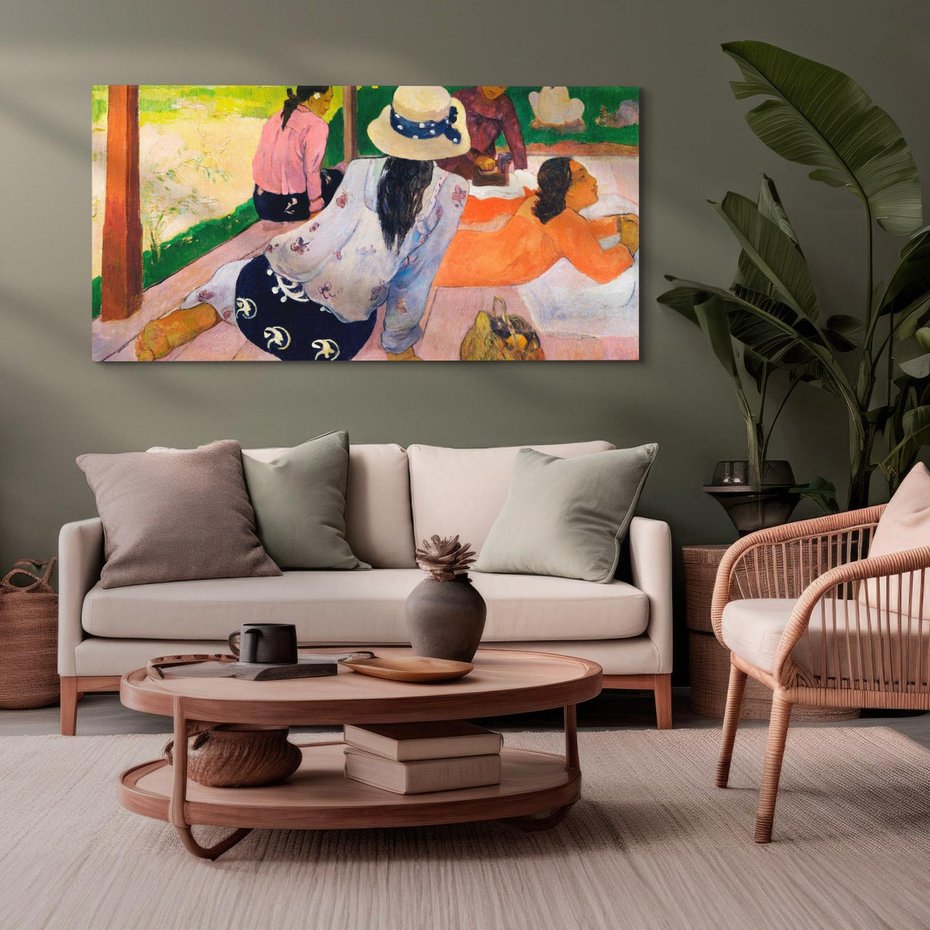 Obraz na płótnie 140x70 - Sjesta 1892, Paul Gauguin - Reprodukcja - reprodukcja, obraz na płótnie