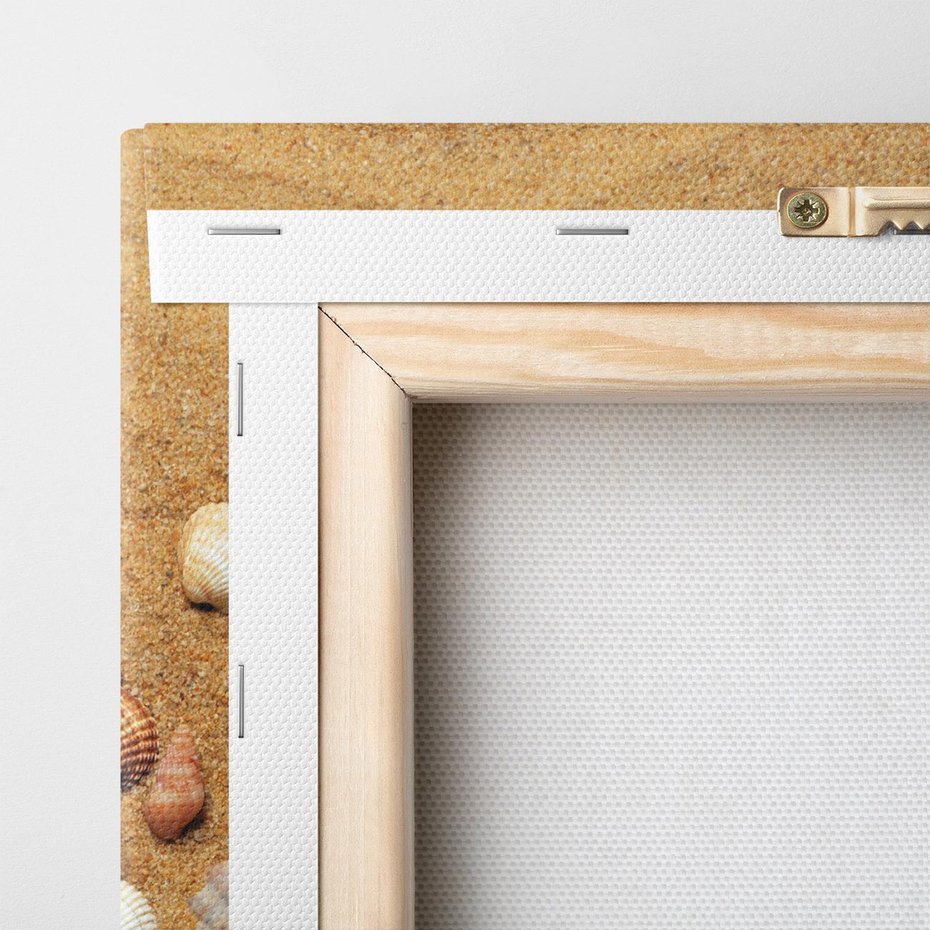 Obraz na płótnie 100x70 - Muszelki na malowniczej plaży - muszle, muszelki