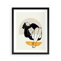 Plakat w ramie 40x50 - Kształt Kobiecego Portretu - grafika, kobieta - rama czarna