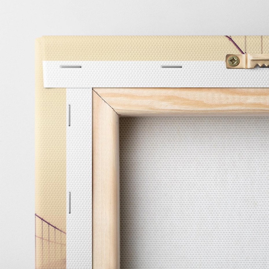 Obraz na płótnie 80x120 - Most w mgle z perspektywą - most, perspektywa