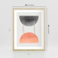 Plakat w ramie 30x40 - Sztuka Abstrakcji - minimalistyczny boho obraz, abstrakcyjny - rama drewno