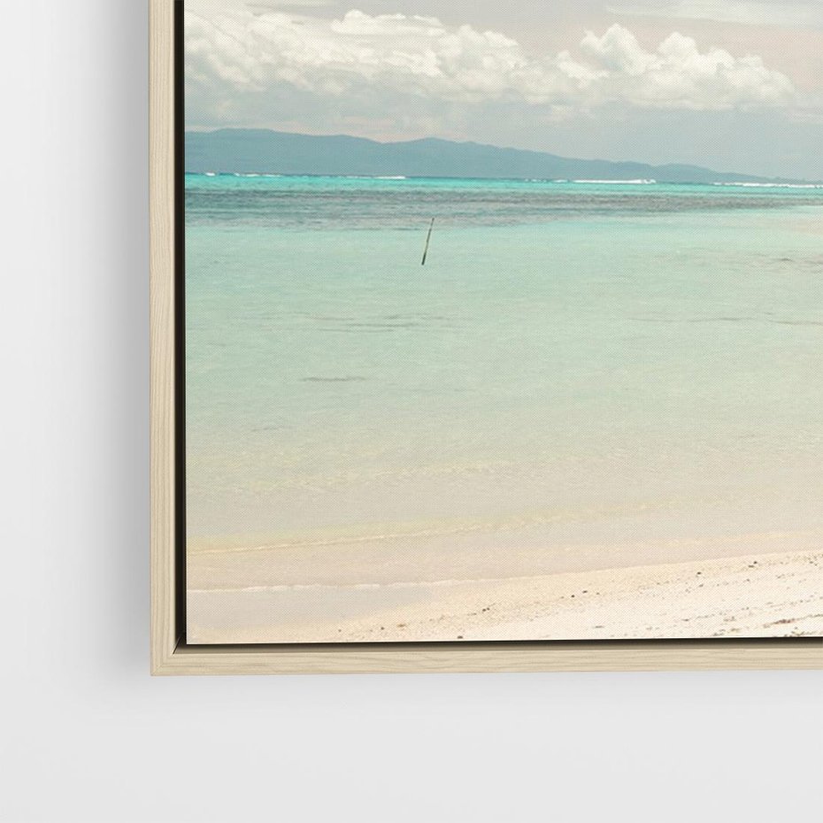 Obraz w ramie 70x50 - Uczta Egzotycznych Marzeń - fotografia, rajska plaża - rama drewno