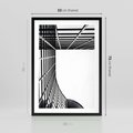 Plakat w ramie 50x70 - Minimalizm Wysokości - architektura, czarno białe zdjęcie - rama czarna