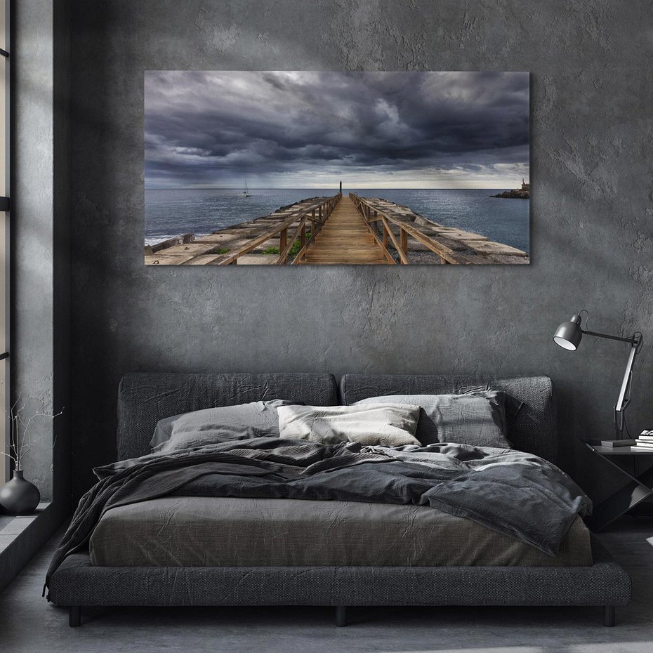 Obraz na płótnie 120x60 - Burzowe emocje - sztorm, morze